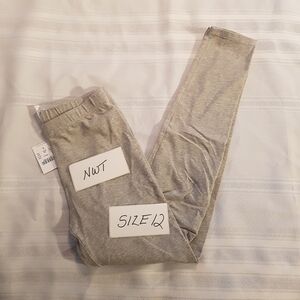 Crewcuts girls size 12 grey leggings new